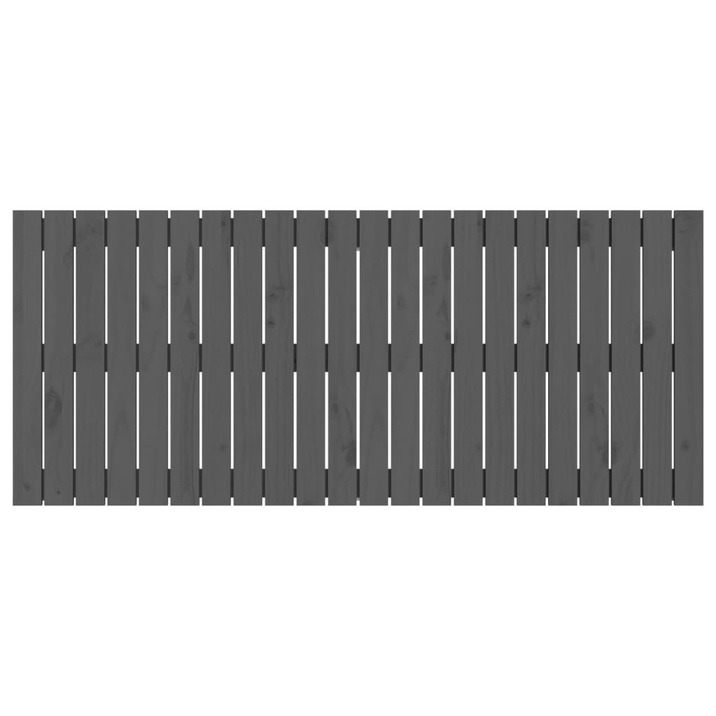 Testiera da Parete Grigia 140x3x60 cm in Legno Massello di Pino 824870