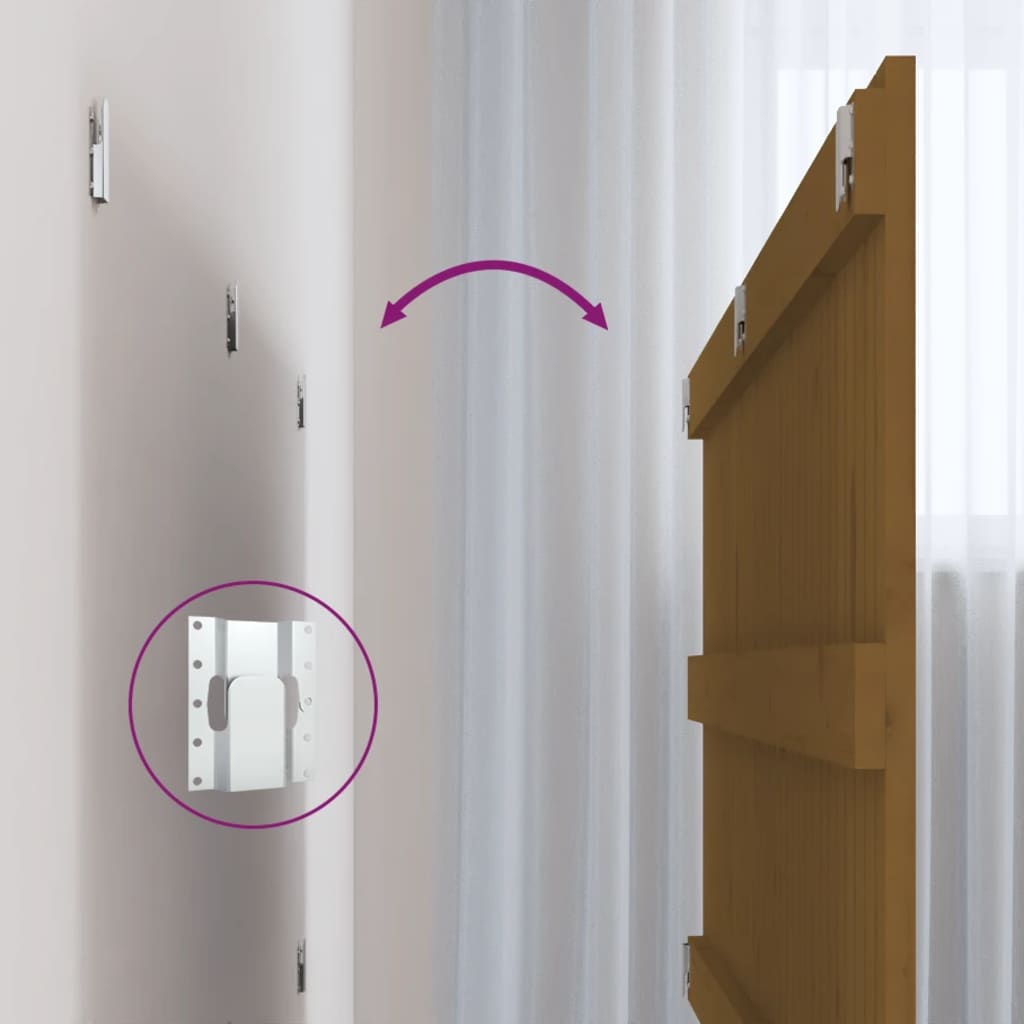 Testiera da Parete Ambra 140x3x60 cm in Legno Massello di Pino 824871