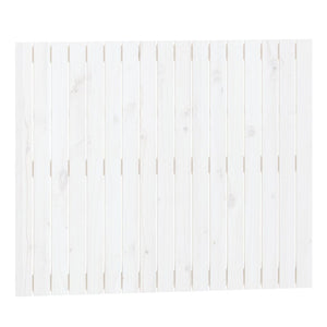 Testiera da Parete Bianca 108x3x90 cm in Legno Massello di Pino 824874