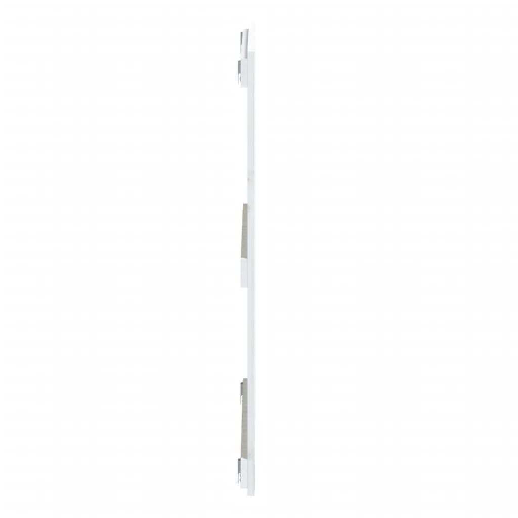 Testiera da Parete Bianca 108x3x90 cm in Legno Massello di Pino 824874