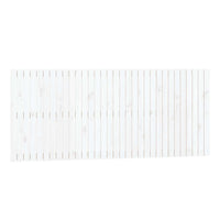 Testiera da Parete-Testiera a Muro-Testata Decorativa Bianca 204x3x90 cm in Legno Massello di Pino