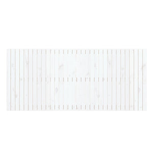 Testiera da Parete Bianca 204x3x90 cm in Legno Massello di Pino 824879