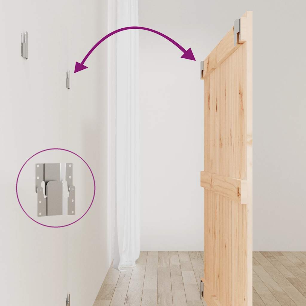 Testiera da Parete-Testiera a Muro-Testata Decorativa 95,5x3x90 cm in Legno Massello di Pino