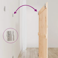 Testiera da Parete-Testiera a Muro-Testata Decorativa 95,5x3x90 cm in Legno Massello di Pino