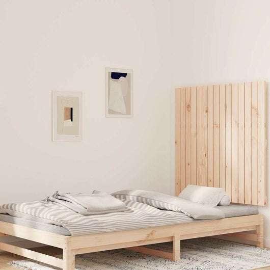 Testiera da Parete-Testiera a Muro-Testata Decorativa 95,5x3x90 cm in Legno Massello di Pino