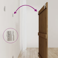 Testiera da Parete Ambra 95,5x3x90 cm in Legno Massello di Pino 824886