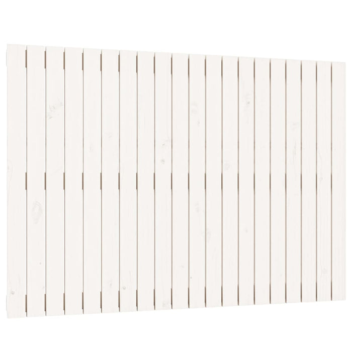 Testiera da Parete-Testiera a Muro-Testata Decorativa Bianca 127,5x3x90 cm Legno Massello di Pino
