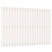 Testiera da Parete Bianca 127,5x3x90 cm Legno Massello di Pino 824889