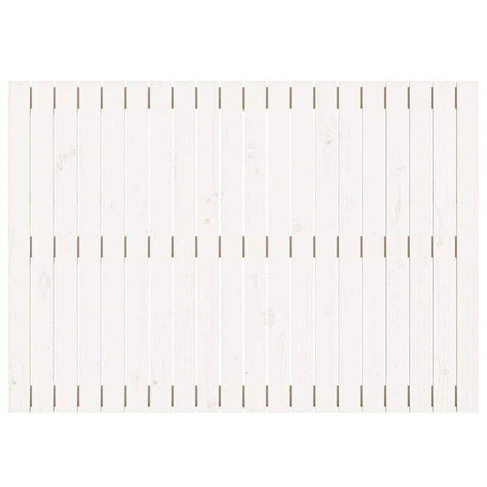 Testiera da Parete Bianca 127,5x3x90 cm Legno Massello di Pino 824889