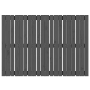 Testiera da Parete Grigia 127,5x3x90 cm Legno Massello di Pino 824890