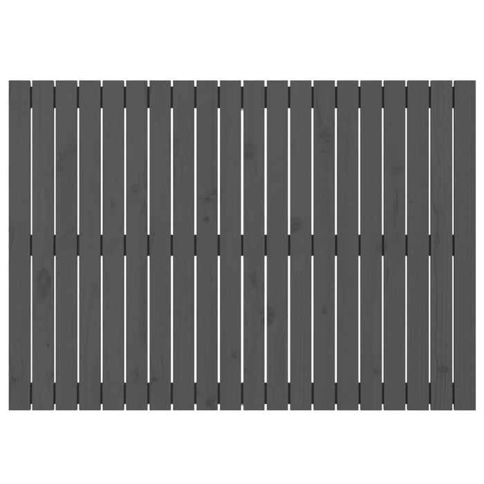 Testiera da Parete Grigia 127,5x3x90 cm Legno Massello di Pino 824890