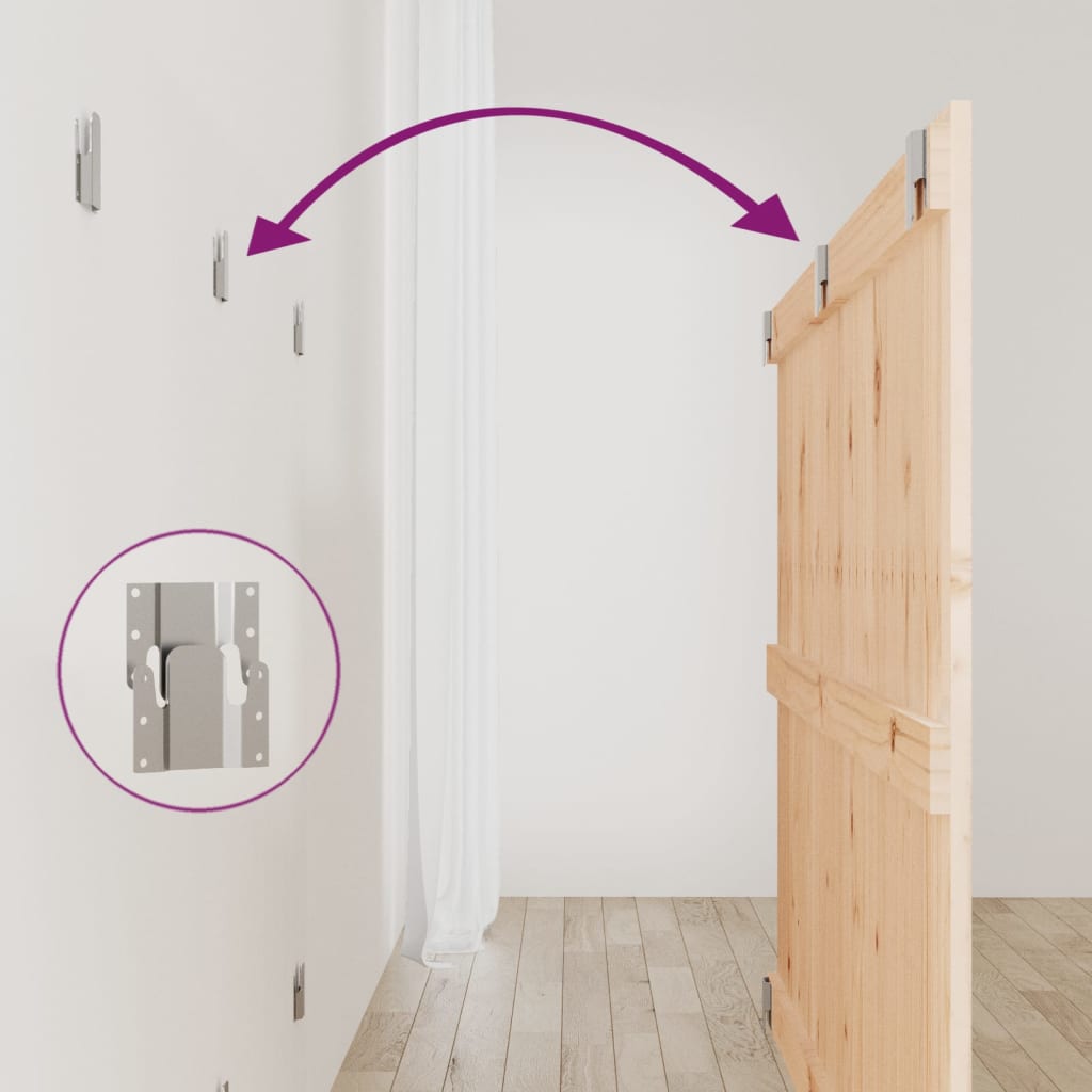 Testiera da Parete 147x3x90 cm in Legno Massello di Pino 824893