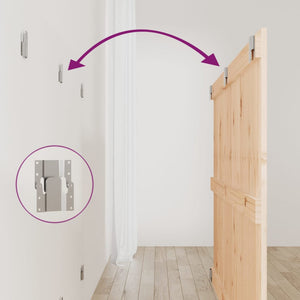 Testiera da Parete 147x3x90 cm in Legno Massello di Pino 824893