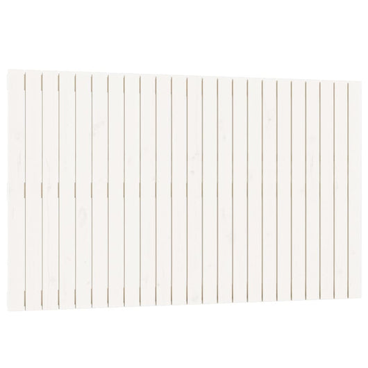 Testiera da Parete Bianca 147x3x90 cm in Legno Massello di Pino 824894