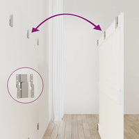 Testiera da Parete Bianca 147x3x90 cm in Legno Massello di Pino 824894