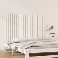 Testiera da Parete Bianca 147x3x90 cm in Legno Massello di Pino 824894