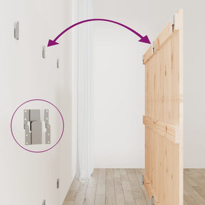 Testiera da Parete 159,5x3x90 cm in Legno Massello di Pino 824898