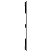 Testiera da Parete Nera 159,5x3x90 cm in Legno Massello di Pino 824902