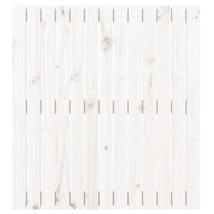 Testiera da Parete Bianca 82,5x3x90cm in Legno Massello di Pino 824904