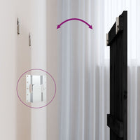 Testiera da Parete Nera 82,5x3x90 cm in Legno Massello di Pino 824907