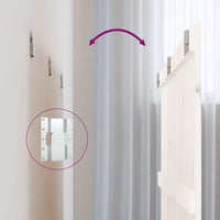 Testiera da Parete-Testiera a Muro-Testata Decorativa Bianca 166x3x90 cm in Legno Massello di Pino