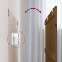 Testiera da Parete Ambra 166x3x90 cm in Legno Massello di Pino 824911