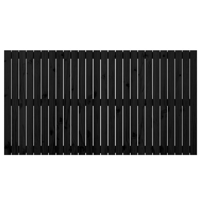 Testiera da Parete Nera 166x3x90 cm in Legno Massello di Pino 824912
