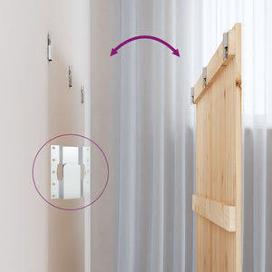 Testiera da Parete 185x3x90 cm in Legno Massello di Pino 824913