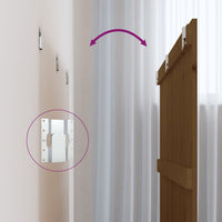 Testiera da Parete Ambra 185x3x90 cm in Legno Massello di Pino 824916