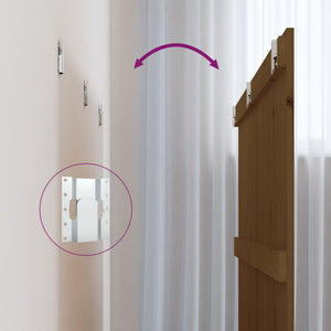 Testiera da Parete Ambra 185x3x90 cm in Legno Massello di Pino 824916