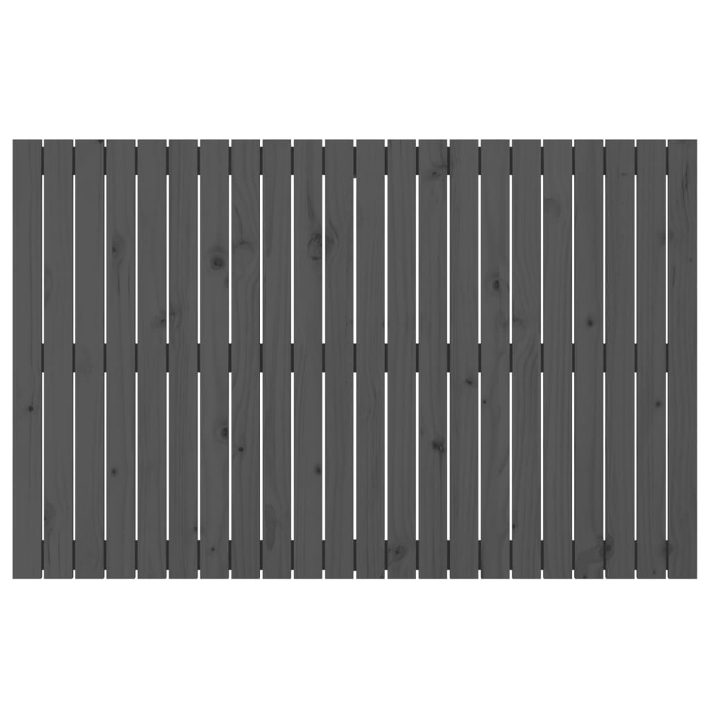 Testiera da Parete Grigia 140x3x90 cm in Legno Massello di Pino 824920