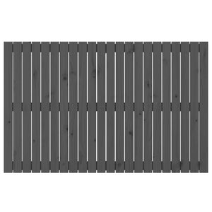 Testiera da Parete Grigia 140x3x90 cm in Legno Massello di Pino 824920