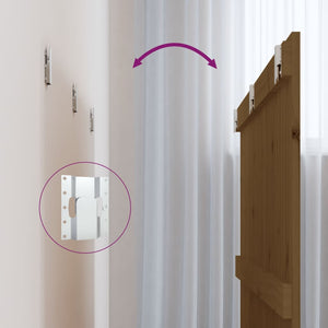 Testiera da Parete Ambra 140x3x90 cm in Legno Massello di Pino 824921