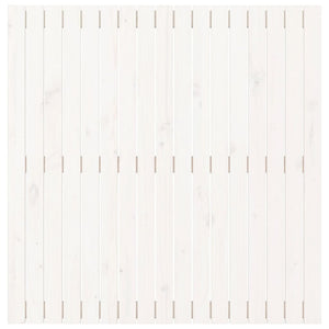 Testiera da Parete Bianca 108x3x110cm in Legno Massello di Pino 824924