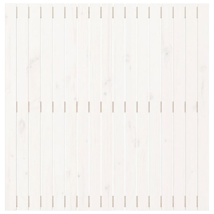 Testiera da Parete Bianca 108x3x110cm in Legno Massello di Pino 824924