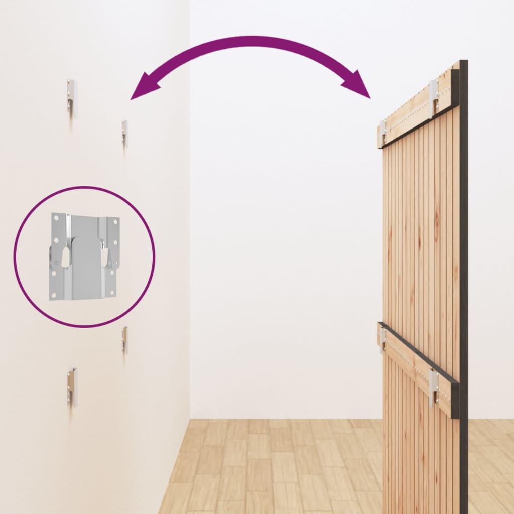 Testiera da Parete Grigia 108x3x110cm in Legno Massello di Pino 824925