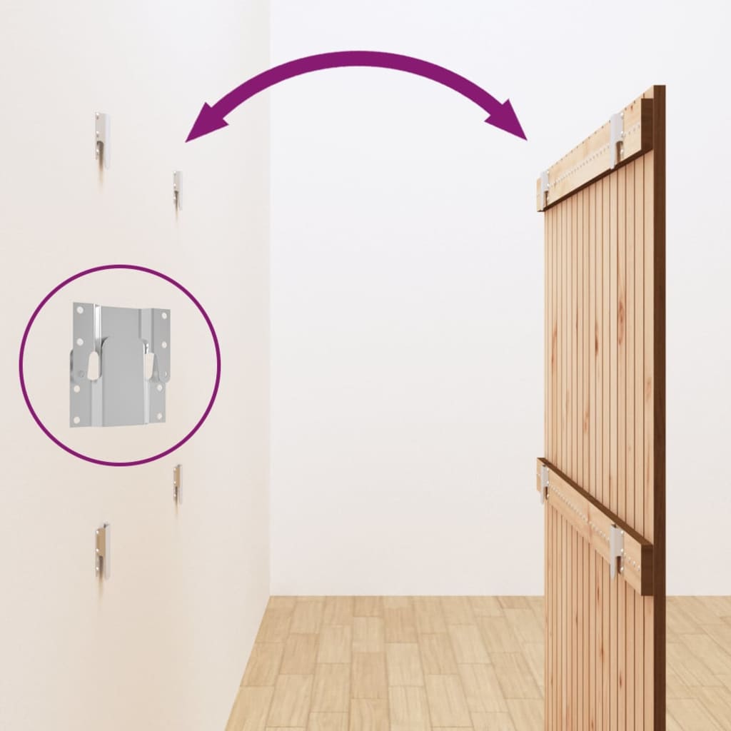 Testiera da Parete Ambra 108x3x110 cm in Legno Massello di Pino 824926