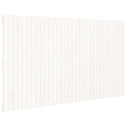 Testiera da Parete Bianca 204x3x110 cm Legno Massello di Pino 824929