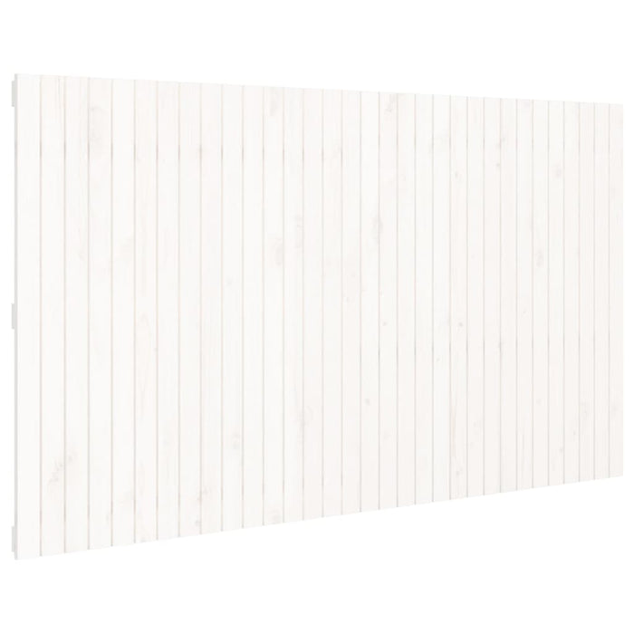 Testiera da Parete Bianca 204x3x110 cm Legno Massello di Pino 824929