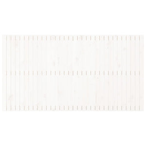Testiera da Parete Bianca 204x3x110 cm Legno Massello di Pino 824929