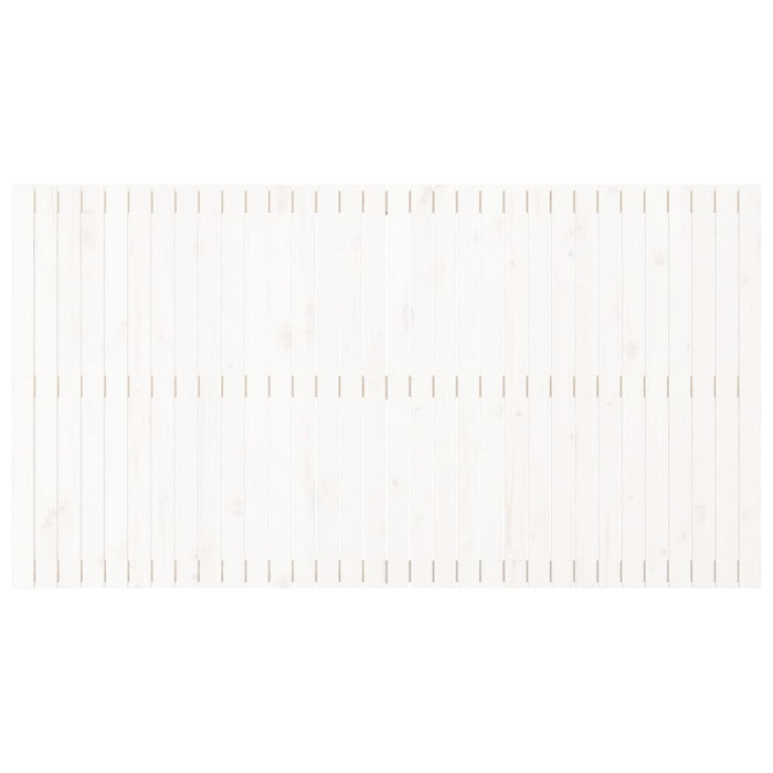 Testiera da Parete Bianca 204x3x110 cm Legno Massello di Pino 824929