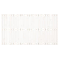 Testiera da Parete Bianca 204x3x110 cm Legno Massello di Pino 824929