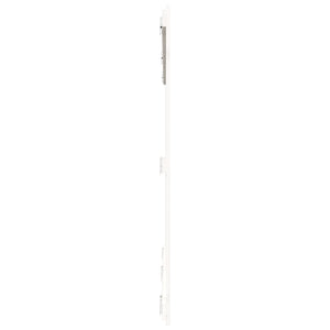 Testiera da Parete Bianca 204x3x110 cm Legno Massello di Pino 824929