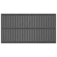 Testiera da Parete Grigia 204x3x110cm in Legno Massello di Pino 824930