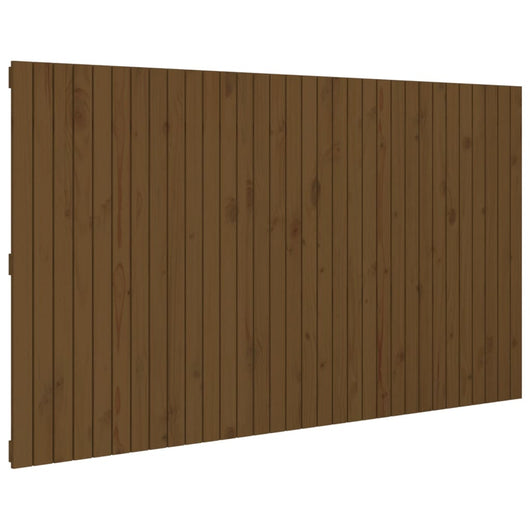 Testiera da Parete-Testiera a Muro-Testata Decorativa Ambra 204x3x110 cm in Legno Massello di Pino