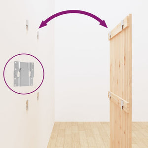 Testiera da Parete 95,5x3x110 cm in Legno Massello di Pino 824933