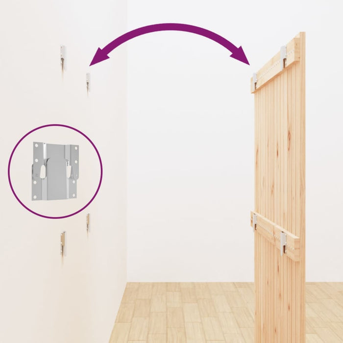 Testiera da Parete 95,5x3x110 cm in Legno Massello di Pino 824933