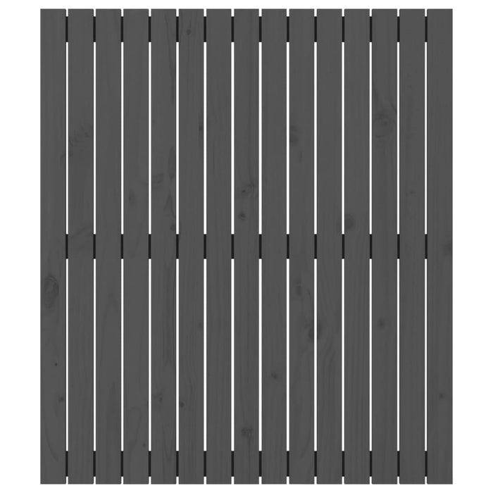 Testiera da Parete Grigia 95,5x3x110 cm Legno Massello di Pino