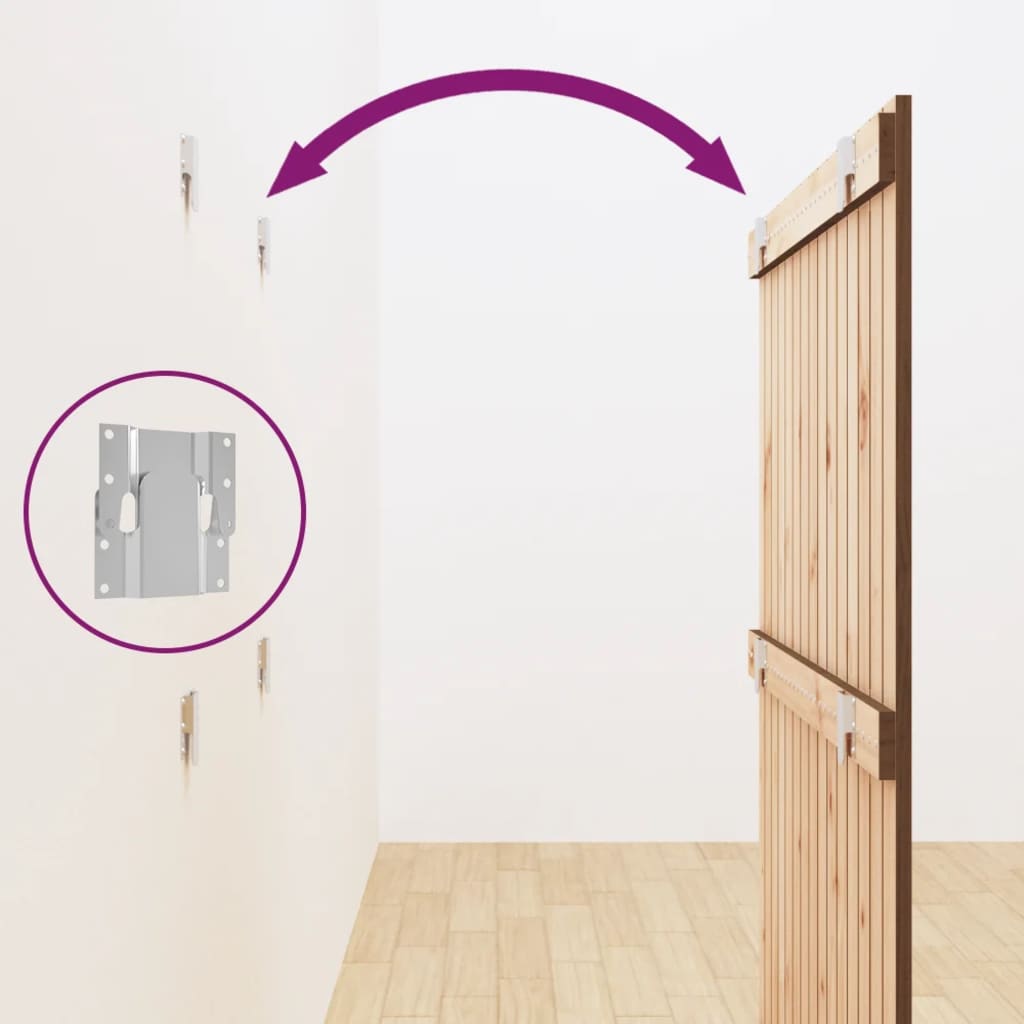 Testiera da Parete Ambra 95,5x3x110cm in Legno Massello di Pino 824936