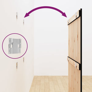 Testiera da Parete Nera 95,5x3x110 cm in Legno Massello di Pino 824937